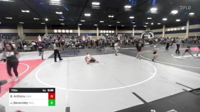 72 lbs Consolation - Braden Anthony, Coast Training vs Jonathan Benavides, Bayside Academy WC