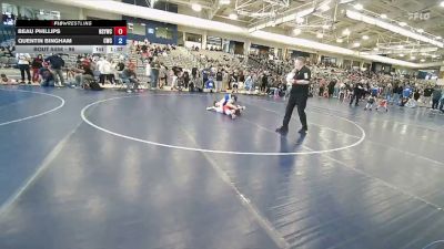 96 lbs Cons. Round 3 - Beau Phillips, North Summit Youth Wrestling Club vs Quentin Bingham, Champions Wrestling Club