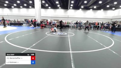 100 lbs 1/4 Final - Griffin Sensintaffar, Ok vs Joshua Guhman, La