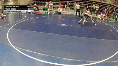 105 lbs 3rd Place Match - Boston Backus, Champions Wrestling Club vs Gage Green, East Idaho Elite