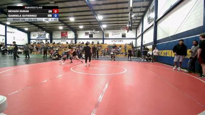120-125 lbs Round 2 - Gabriela Gutierrez, Rumble vs Nevaeh Duran, El Paso HS
