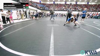 46 lbs Round Of 16 - Arlo Shattuck, Harrah vs Jackson Rosholt, Piedmont