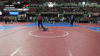 50 lbs 1st Place Match - Hattie Brown, Team Real Life vs Hazel White, Thermopolis Wrestling Club
