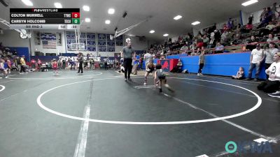 52-55 lbs Rr Rnd 3 - Colton Murrell, Team Tulsa Wrestling Club vs Carsyn Holcomb, Tecumseh Youth Wrestling