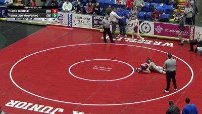 110 lbs Consi Of 32 #1 - Luca Morelli, Dubois vs Brayden Wolfgang, Central Mountain