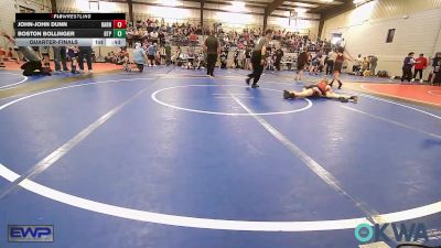 64 lbs Quarterfinal - John-John Dunn, Barnsdall Youth Wrestling vs Boston Bollinger, Tulsa Blue T Panthers