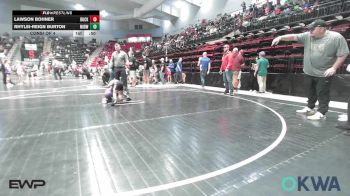 45 lbs Consi Of 4 - Lawson Bohner, Buck Pride Wrestling vs Rhylei-Reign Burton, Midwest City Bombers Youth Wrestling Club