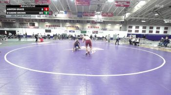 125 lbs 3rd Place Match - D`andre Brown, Unattached Texas vs Ashton Grace, Indian Hill Community College