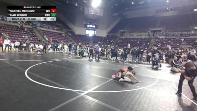 74 lbs Cons. Quarters - Liam Wright, Bear Cave Wrestling Club vs Gabriel Mercado, Duran Wrestling Club