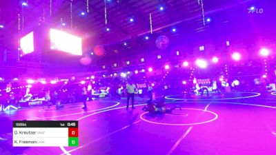 156 lbs Consi Of 4 - Quincy Kreutzer, Unattached vs Kawika Freeman, Chain Wrestling