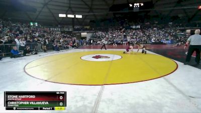 4A 144 lbs Semifinal - Christopher Villanueva, Sunnyside vs Stone Hartford, South Kitsap