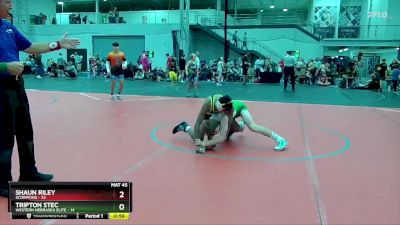 120 lbs Round 8 (10 Team) - Shaun Riley, Scorpions vs Tripton Stec, Western Nebraska Elite