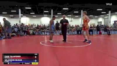 250 lbs 2nd Place Match (16 Team) - Zane Taliaferro, Georgia vs Wilkinson Sejour, Florida