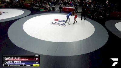 88-94 lbs Round 1 - Isabella Millan, Adrenaline Combat Sports & Fitness vs Madison Baxter, Millikan High School Wrestling