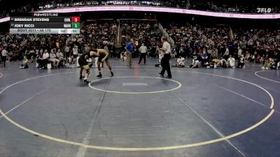 4A 175 lbs Quarterfinal - Joey Ricci, William Amos Hough High School vs Brendan Stevens, Corinth-Holders