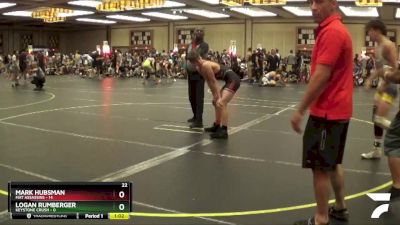 130 lbs Quarterfinals (8 Team) - LOGAN RUMBERGER, Keystone Crush vs Mark Hubsman, Mat Assassins