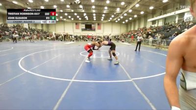 165 lbs Champ. Round 2 - John Gleason, NYU vs Tristian Robinson-July, Cortland