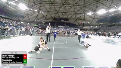62 lbs Semis - Chase Phillips, Twin City Wrestling Club vs Finn Gudde, Punisher Wrestling Company