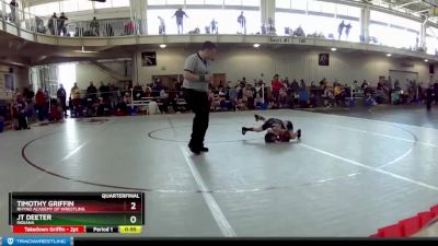 40 lbs Quarterfinal - Timothy Griffin, Rhyno Academy Of Wrestling vs Jt Deeter, Indiana