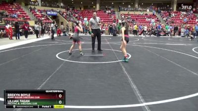 85 lbs Quarterfinal - Brekyn Boyle, Honey Badger Wrestling Club vs Lillian Fagan, Mulvane Jr. Wrestling Club