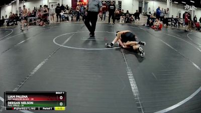 130 lbs Finals (2 Team) - Deegan Nelson, Full Circle vs Liam Palena, Mat Warriors Black