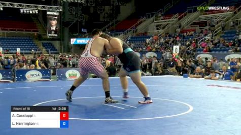 285 lbs Round Of 16 - Anthony Cassioppi, Illinois vs Lee Herrington, Nebraska