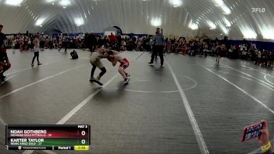 84 lbs Round 3 (10 Team) - Noah Gothberg, Michigan Gold Pittbulls vs Karter Taylor, Rising Kingz Gold