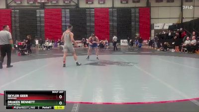 157 lbs Cons. Round 3 - Skyler Geer, Newman vs Draken Bennett, Unattached