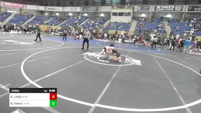 120 lbs Consi Of 8 #1 - Kash Long, Bear Cave WC vs Breckin Henry, Thunder Basin HS