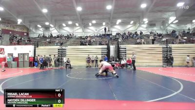 285 lbs Cons. Round 2 - Misael Lacan, Goshen Wrestling Club vs Hayden Dillinger, Western Wrestling