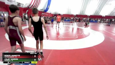 96-96 lbs Round 2 - Monte Jannette, WCAABE Knights vs Colby Hanson, Riverdale