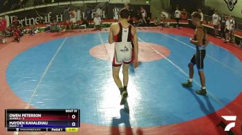 132 lbs Placement (16 Team) - Owen Peterson, Alaska 2 vs Mayden Kahalehau, Idaho 2