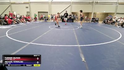 100 lbs Quarters & 1st Wb (16 Team) - Turner Gilman, Kansas Red vs Michael Kowalski, Utah