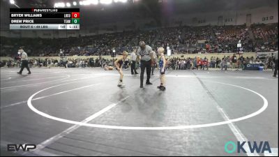 49 lbs Round Of 32 - Bryer Williams, Locust Grove Youth Wrestling vs Drew Price, Team Tulsa Wrestling Club