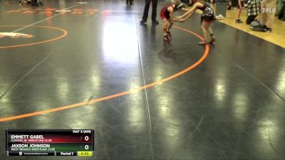 PW-7 lbs Quarterfinal - Emmett Gabel, Clinton Jr. Wrestling Club vs Jaxson Johnson, West Branch Wrestling Club