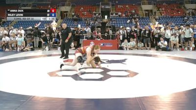 130 lbs Cons. Rd Of 32 - Anna Dux, Arkansas vs Riley Levin, Utah