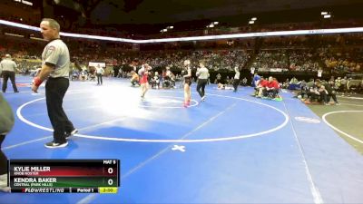 130 Class 1 lbs Champ. Round 1 - Kylie Miller, Knob Noster vs Kendra Baker, Central (Park Hills)