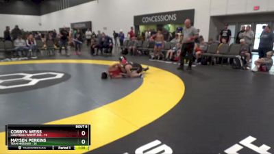 105 lbs Semis & 1st Wrestleback (8 Team) - Maysen Perkins, Team Missouri vs Corbyn Weiss, LAW/Crass Wrestling