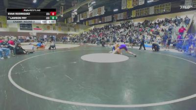 175 lbs Champ. Round 2 - Evan Rodriguez, St. Augustine vs Lawson Fry, La Costa Canyon