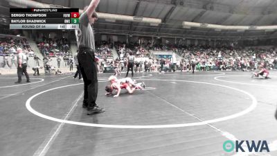 46 lbs Round Of 64 - Sergio Thompson, Fort Gibson Youth Wrestling vs Baylor Shadwick, Berryhill Wrestling Club