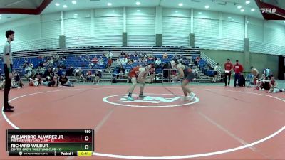 150 lbs Round 4 (6 Team) - Alejandro Alvarez Jr, Portage Wrestling Club vs Richard Wilbur, Center Grove Wrestling Club