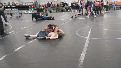 96 lbs Round 3 (4 Team) - Isaiah Stout, Firebird Elite vs Landon Owens, Meridian Maniacs