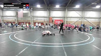 54 kg Rr Rnd 7 - Ava Sommers, Lady Warriors United - GK8E vs Brielle Prendergast, South Hills Wrestling Academy - GK8E