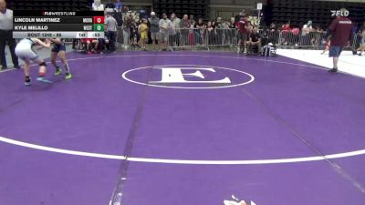 86 lbs Consi Of 8 #2 - Lincoln Martinez, Moravia vs Kyle Melillo, West Milford
