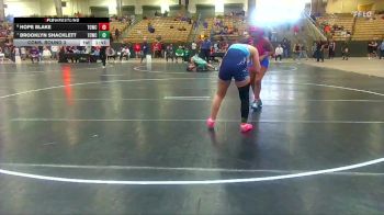 140 lbs Cons. Round 3 - Brooklyn Shacklett, Blackman Wrestling Club vs Hope Blake, Higher Calling Wrestling