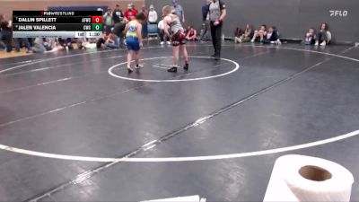 105 lbs Cons. Round 2 - Dallin Spillett, American Falls Wrestling Club vs Jalen Valencia, Cougar Wrestling Club