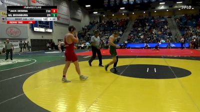157 lbs Cons. Round 2 - Jack DeSena, Stanford University vs Gil Mossburg, Cal Poly Humboldt