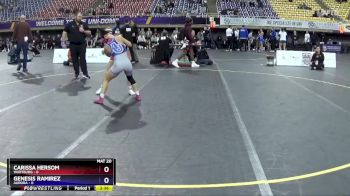 103 lbs Placement Matches (16 Team) - Genesis Ramirez, Aurora vs Carissa Hersom, Wartburg