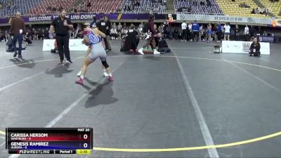 103 lbs Placement Matches (16 Team) - Genesis Ramirez, Aurora vs Carissa Hersom, Wartburg