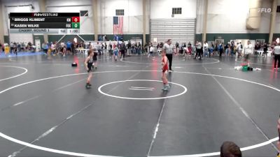 55 lbs Champ. Round 1 - Briggs Kliment, Kearney Matcats vs Kasen Wilke, FoxFit